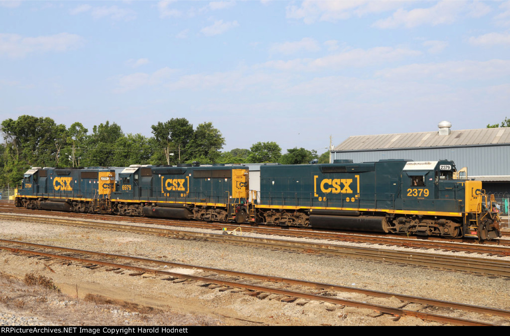 CSX 2704, 6979, & 2379 in the yard